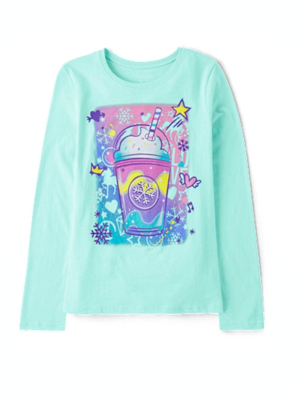TCP The Children's Place Winter Drink Girls Long Sleeve Tee Shirt 5/6